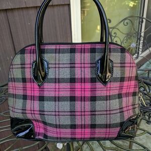 Hot Pink plaid handbag